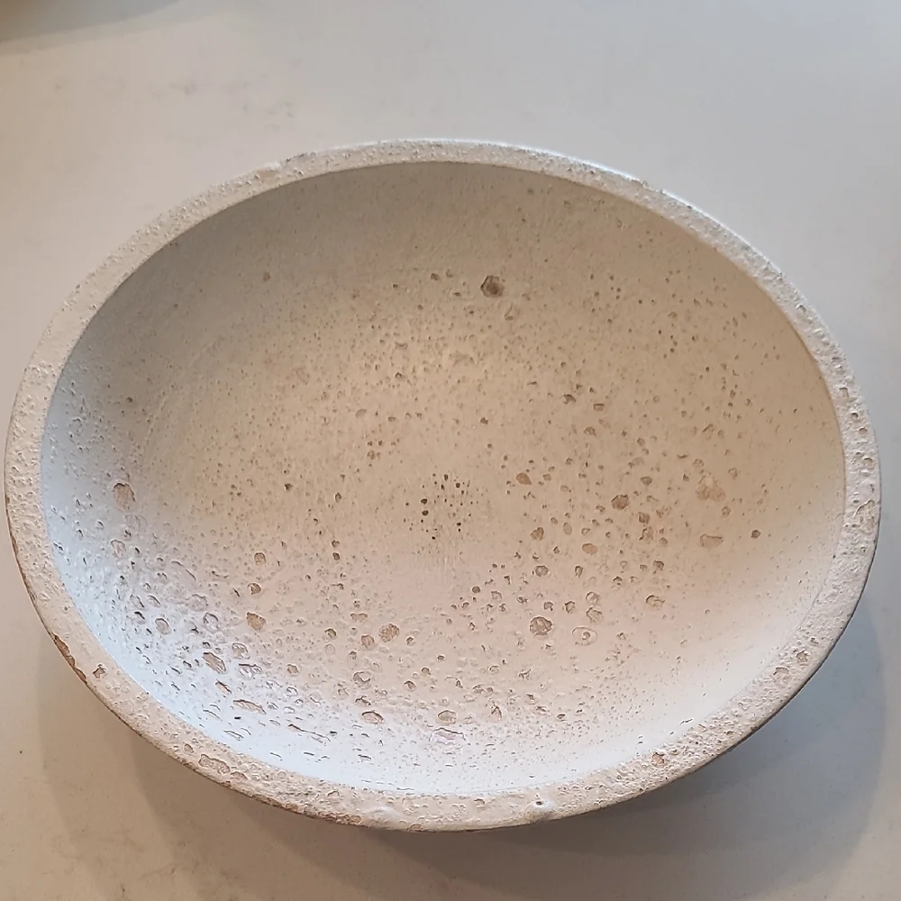 Distressed Vintage PB Cream Textured Bowl